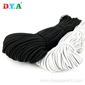 Round elastic cord 3 mm black white